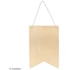 Image de Fanion en bois - ARTEMIO - 24 x 35 cm - Décoration personnalisée - Pour enfants - Mixte