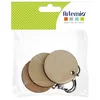 Image de Porte-clés - ARTEMIO - Rond en bois - 5 cm - Beige - 3 pcs