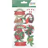 Image de 3 Feuilles Cartonnées D'autocollants Prédécoupés Merry Christmas