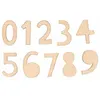 Image de 52 Mini Silhouettes En Bois - Chiffres