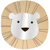 Image de Miroir tête de lion en bois