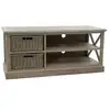 Image de Meuble Tv 2 Niches 2 Paniers Bois Massif Foncé Kamel L 120cm