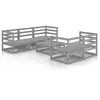 Image de Salon de jardin 6 pcs gris bois de pin massif ,design 2025 70x70x67 cm NEUF - neuf