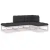 Image de Salon de jardin 4 pcs avec coussins bois de pin massif ,design 2025 70x70x67 cm NEUF - neuf