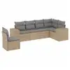 Image de Salon de jardin avec coussins 6 pcs beige résine tressée ,design 2025 62x62x69 cm NEUF - neuf