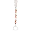 Image de Nattou - Attache tétine silicone rose blanc beige