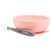 Image de Coffret Repas Bol Et Cuillère Silicone Rose