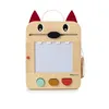 Image de Louis le loup - Ardoise Magique - LILLIPUTIENS - Beige - Bois - Dès 3 ans