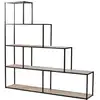 Image de Bibliothèque Etagère Escalier Colorado 5 Niveaux L160cm Bois Métal Noir Marron