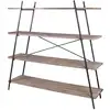 Image de Bibliothèque 4 Étagères Country Side - H. 170 Cm - Bois Et Noir