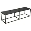 Image de Urban Living - Meuble TV design en métal Madison - L. 140 x H. 40 cm - Noir