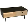 Image de Urban Living - Table basse contemporaine effet bois Chelsea - L. 100 x H. 40 cm - Noir