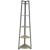 Image de Étagère d'angle en bois mdf et métal noir 5 étages