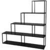 Image de Bibliothèque en escalier madison - noir - l 160 x l 30 x h 157 cm