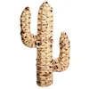 Image de Urban Living - Cactus en jacinthe deau tressée Natural Living - H. 45 cm - Marron