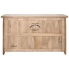 Image de Comptoir De Bar Bois Massif Clair Et Métal Noir Ralico L