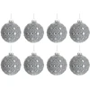 Image de Lot De 8 Boules De Noël "antique Ronde" 8cm Gris