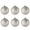 Image de Lot De 6 Boules De Noël "brillant" 8cm Argent