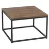 Image de Table D'appoint Bois Massif Foncé Et Métal Noir Uchio L 60cm