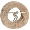 Image de Statuette Déco "saut" 29cm Naturel & Argent