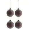 Image de Lot De 4 Boules De Noël "perles" 10cm Bordeaux