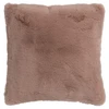 Image de Coussin Imitation Fourrure "cutie" 45x45cm Rose Poudré