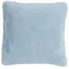 Image de Coussin Imitation Fourrure "cutie" 45x45cm Bleu Clair