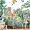 Image de Papier peint panoramique jungle préencollé animaux de la savane H 250 x L 240 cm