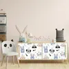 Image de Sticker meuble - Multicolore - Animaux des prairies - 40 x 60 cm - Vinyle - Pour enfant