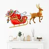 Image de Sticker Noël - Autocollants - Père Noël sur traineau - 40x80cm - Multicolore - Décoration murale