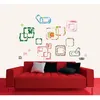Image de Stickers Muraux décoration adhésifs Mosaïque design multi couleurs