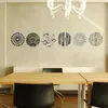 Image de Stickers Muraux décoration adhésifs cercles designs gris et noirs