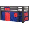 Image de Tente Pour Lit Mezzanine Tissu Bleu Et Rouge Domino