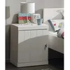 Image de Table De Chevet Avec Porte Robin Bois Blanc Vipack