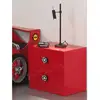Image de Table De Chevet 2 Tiroirs Monza Bois Rouge Vipack