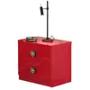 Image de Vipack table de chevet 2 tiroirs monza bois rouge SC865NAR