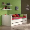 Image de Lit enfant combiné 90x200 cm - Laqué blanc - LARA - Vipack - Bois - Panneaux de particules