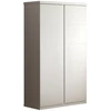 Image de Armoire 2 Portes Bois Laqué Blanc Lara