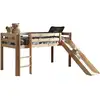 Image de Lit Toboggan 90x200 Pin Massif Clair Pino