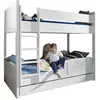Image de Lit Superposé 90x200 Bois Laqué Blanc Robin