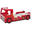 Image de Lit Enfant Camion De Pompier 90x200 Avec Led   Sommier Inclus