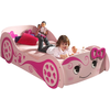 Image de Lit Enfant Voiture Love 90x200 Rose   Sommier Inclus-