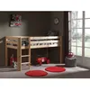 Image de Lit enfant mezzanine en pin massif - VIPACK - Charlotte - Gris - 90x200 cm - A lattes