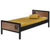 Image de Lit 1 personne 90x200 cm marron et noir - BORY