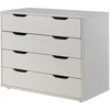 Image de Commode 4 Tiroirs Pin Massif Blanc Pino