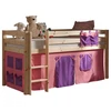Image de Lit Mezzanine 90x200 Avec Tente Bella Pin Massif Clair Pino