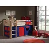 Image de Lit enfant mezzanine + housse Domino bois - PINO
