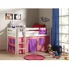 Image de Lit mezzanine enfant PINO avec housse Bella blanc - VIPACK - 90x200cm - A lattes - Norme EN 747