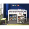 Image de Lit mezzanine + bureau + bibliothèque blanc - Vipack - PINO - 90x200 cm - Bois massif
