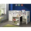 Image de Lit combiné enfant avec bureau commode et étagère en pin massif - VIPACK